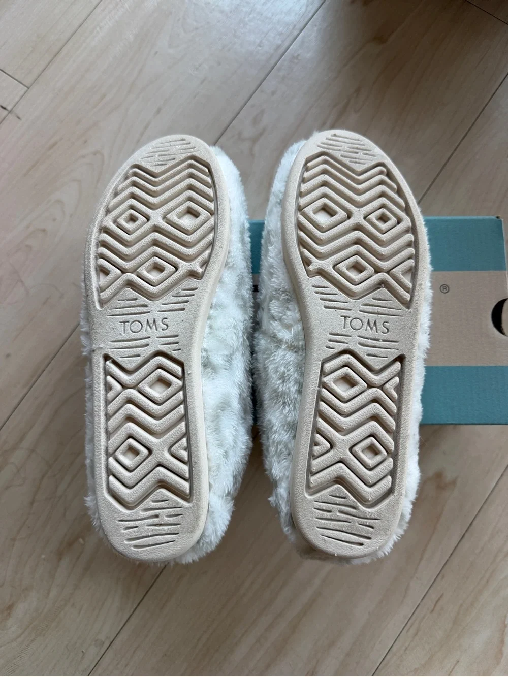 TOMS Women's Cream Leopard Faux-Fur Slip-Ons